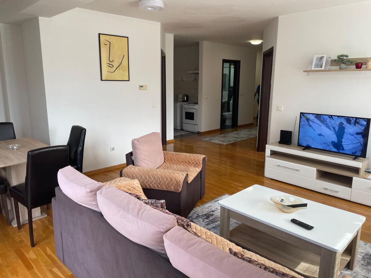 Big Apartment With Private Parking - Extra View 斯科普里 外观 照片