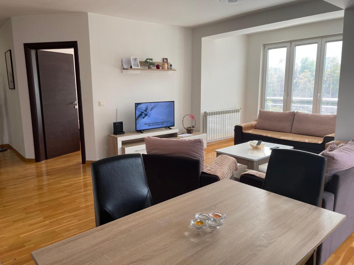 Big Apartment With Private Parking - Extra View 斯科普里 外观 照片